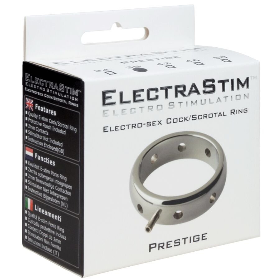 ELECTRASTIM - ANEL PENIANO ELETROMAGNÉTICO DE METAL PRESTIGE 38 MM - Imagem 4