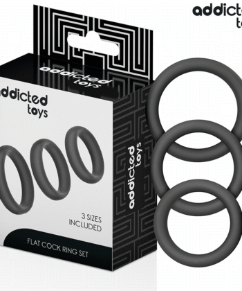 Alternative view of ADDICTED TOYS - CONJUNTO DE ANÉIS PLANOS DE SILICONE
