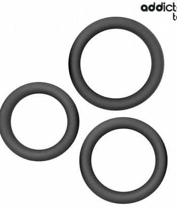 ADDICTED TOYS - CONJUNTO DE ANÉIS PLANOS DE SILICONE