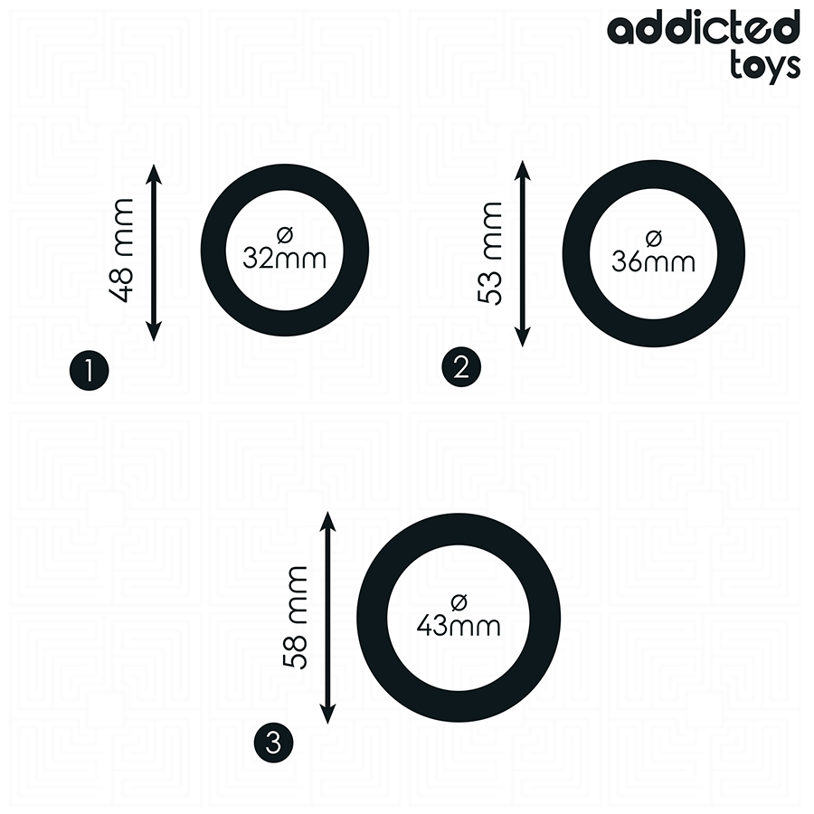 ADDICTED TOYS - CONJUNTO DE ANÉIS DE SILICONE MODELO 1 - Imagem 5
