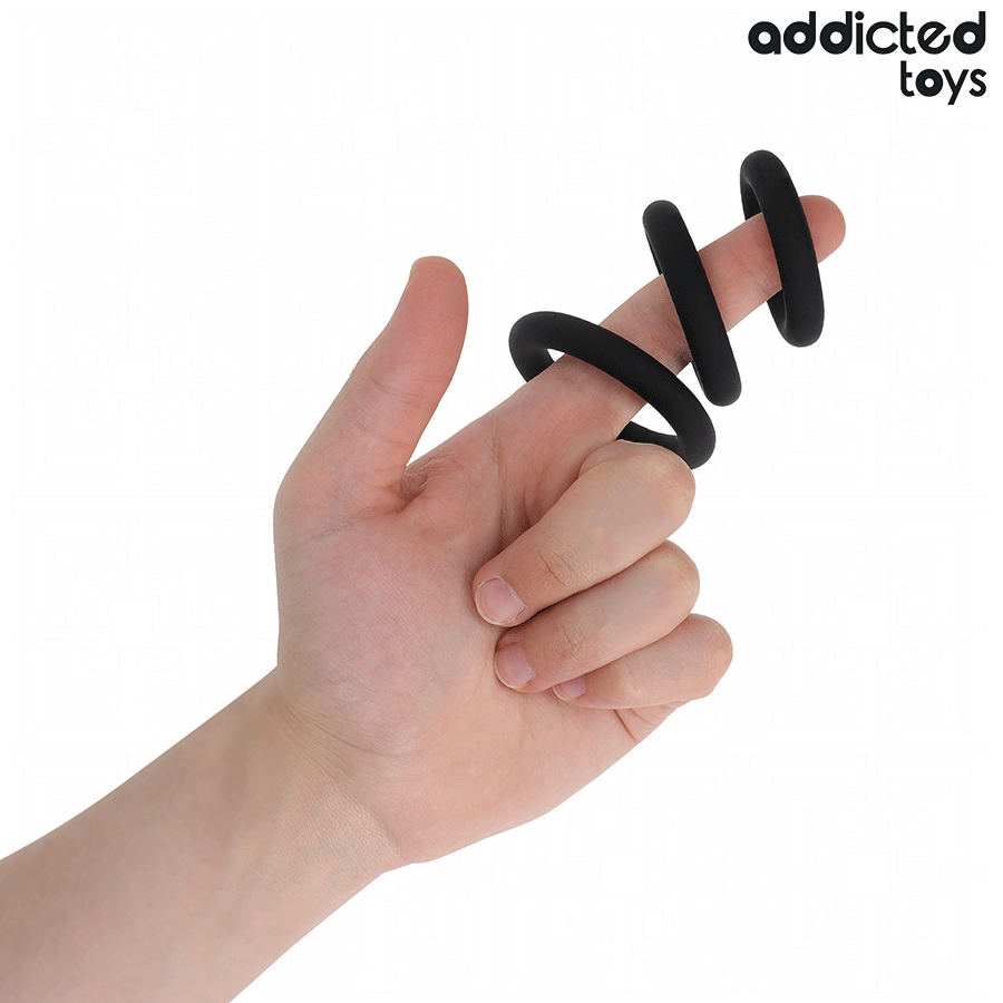 ADDICTED TOYS - CONJUNTO DE ANÉIS DE SILICONE MODELO 1 - Imagem 3