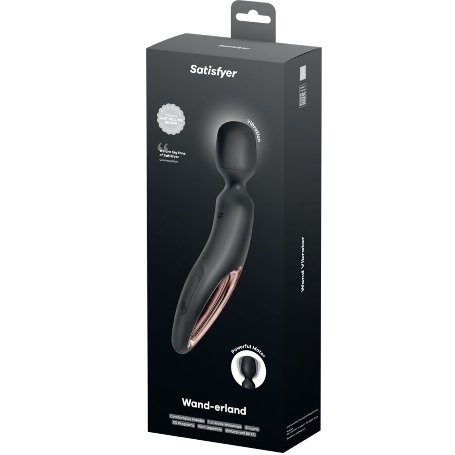 SATISFYER - WAND ERLAND MASSAGEADOR VIBRATÓRIO PRETO - Image 5