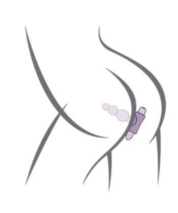 Visão alternativa de ROCKS-OFF - PETITE SENSATIONS BUBBLES PLUG ANAL VIBRADOR PRETO