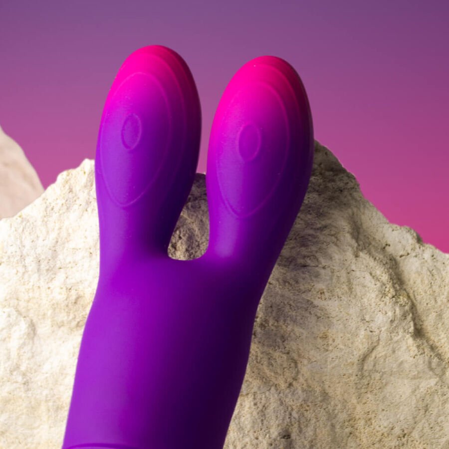 ROCKS-OFF - VIBRADOR FLEXÍVEL GLO-GIRL BUNNY ROXO - Imagem 4