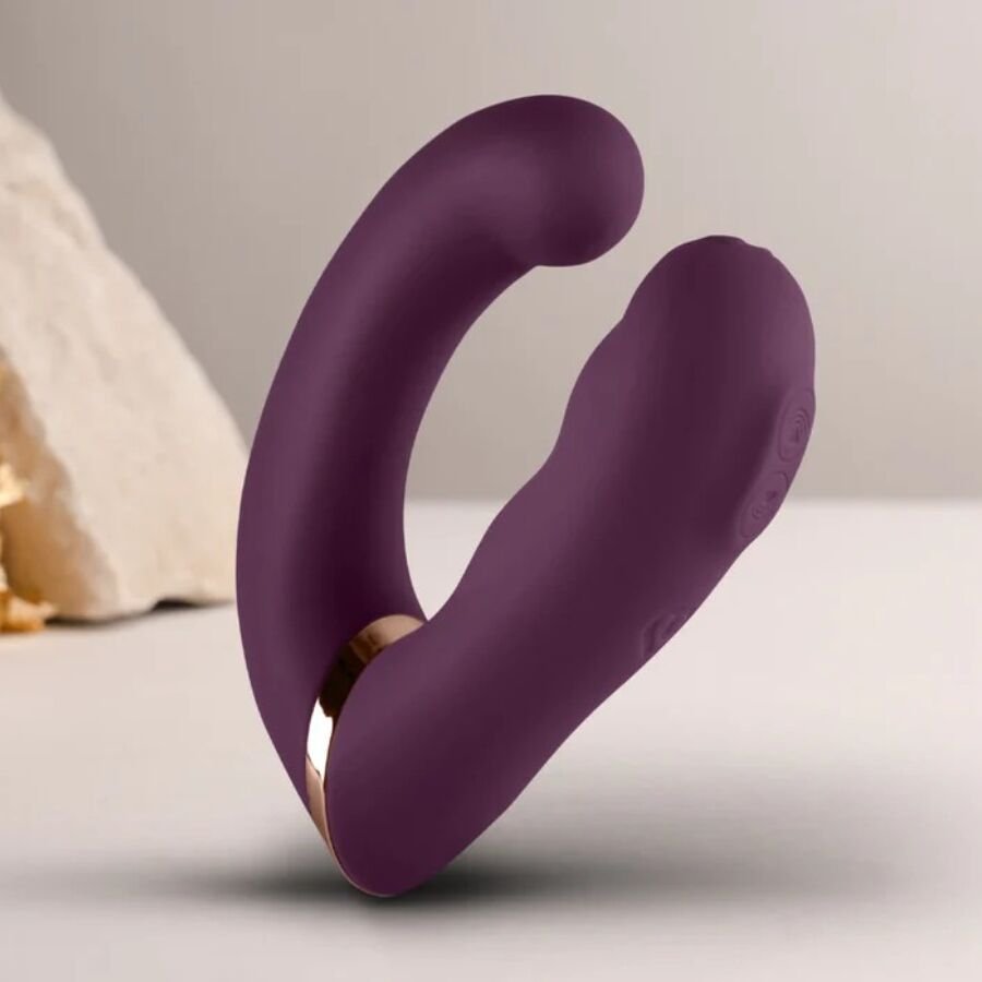 ROCKS-OFF - VIBRADOR DUPLO GEMINI ESTIMULADOR DE CLITÓRIS PONTO G ROXO - Image 5