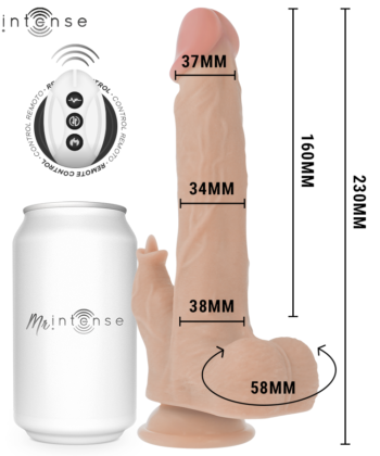 Visão alternativa de MR INTENSE - REDFORD MULTIFUNCIONAL REALISTA COM VIBRAÇÃO E CONTROLE REMOTO PARA CIMA E PARA BAIXO 23 CM -O- 3,5 CM