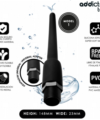 ADDICTED TOYS - LIMPADOR ANAL COM ADAPTADOR UNIVERSAL MODELO 1