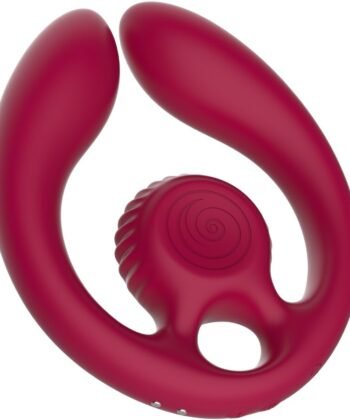 SNAIL VIBE - GIZI DUO ESTIMULADOR DE CASAIS COM CONTROLE REMOTO BURGUNDY