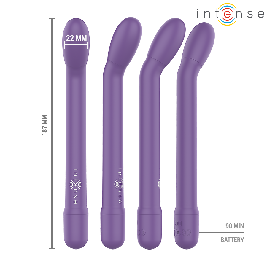 INTENSE - ESTIMULADOR DE PONTO G RECARREGÁVEL KARLIE ROXO - Image 3