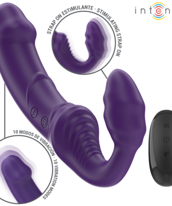 Visão alternativa de INTENSE - JILL VIBRADOR DUPLO 20 CM ROXO CONTROLE REMOTO