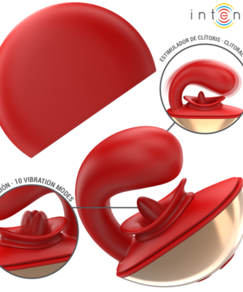 Visão alternativa de INTENSE - VIBRADOR E ESTIMULADOR MARIAH EM FORMATO U 10 VIBRAÇÕES VERMELHO