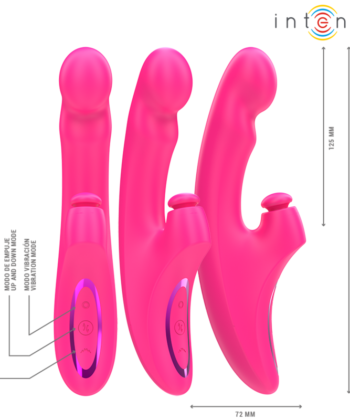 INTENSE - VIBRADOR EMI 13,5 CM MULTIFUNCIONAL 3 EM 1 10 VIBRAÇÕES ROSA - Image 3