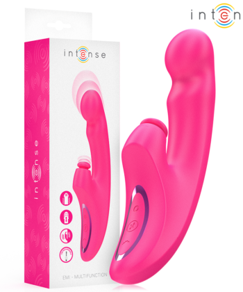 INTENSE - VIBRADOR EMI 13,5 CM MULTIFUNCIONAL 3 EM 1 10 VIBRAÇÕES ROSA