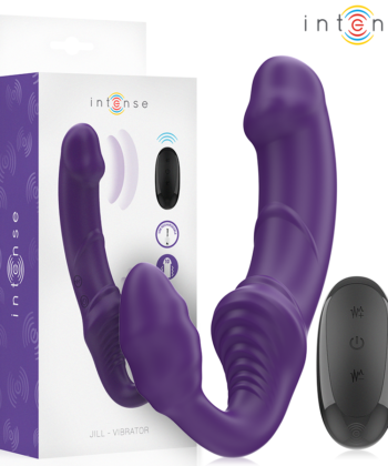 INTENSE - JILL VIBRADOR DUPLO 20 CM ROXO CONTROLE REMOTO