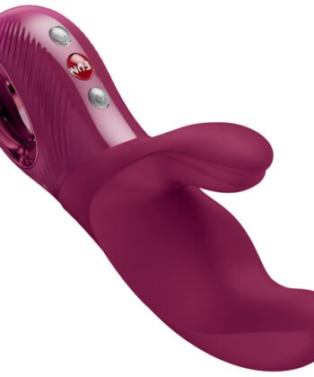 FUN FACTORY - VIBRADOR MISS BI RABBIT VERMELHO VINHO