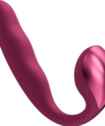FUN FACTORY - ALLEGRO VIBRADOR DE DUPLA PULSAÇÃO DE AR INSERÍVEL VERMELHO VINHO