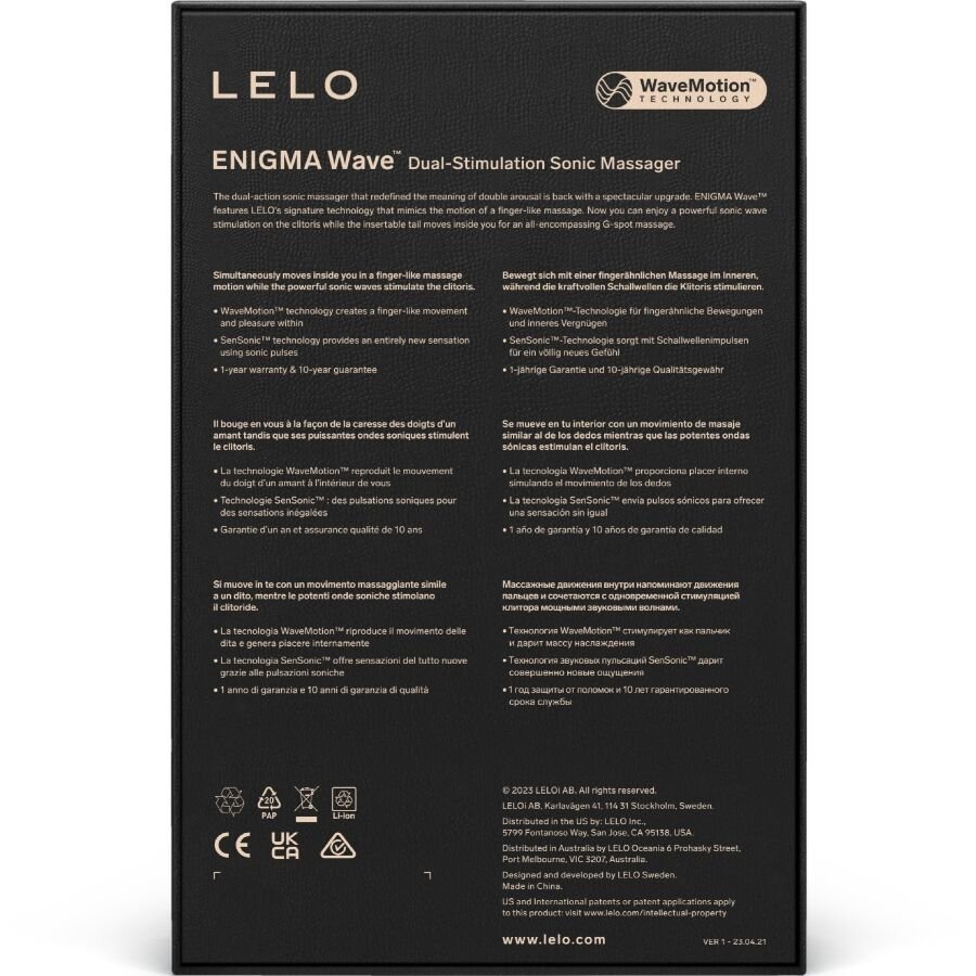 LELO - ENIGMA WAVE MASSAGEADOR DE TRIPLA VIBRAÇÃO CYBER ROXO - Image 5