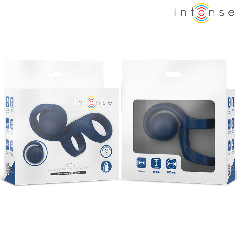 INTENSE - ANEL PENIANO TYSON COM BOLA VIBRATÓRIA Ø 3,2 CM - Imagem 3