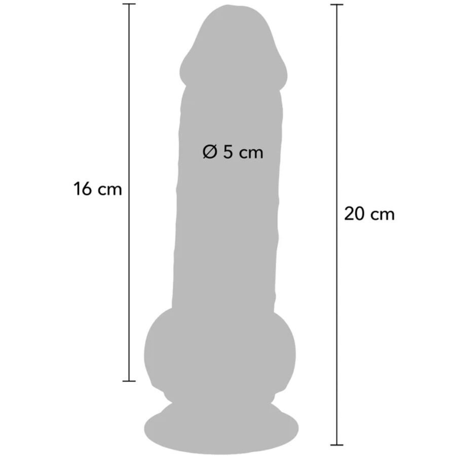 GET REAL - PÊNIS REALISTA DE LUXO COM TESTÍCULOS EXTRA GROSSOS DE 20 CM - Imagem 4