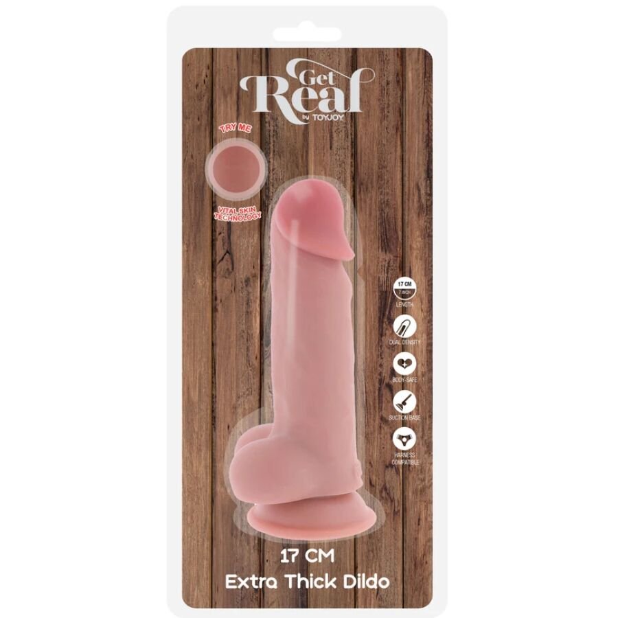 GET REAL - PÊNIS REALISTA DE LUXO COM TESTÍCULOS EXTRA GROSSOS DE 17 CM - Imagem 4