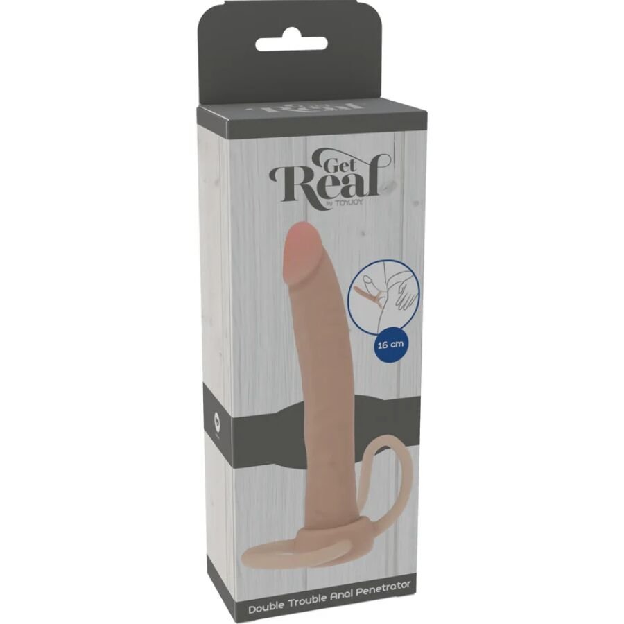 GET REAL - DUPLA CONFUSÃO - PENETRADOR ANAL DE SILICONE 16 CM - Imagem 4