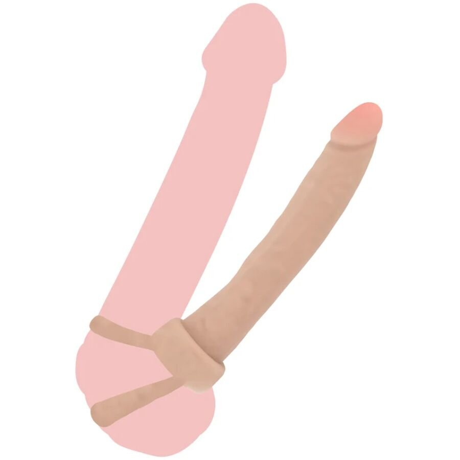 GET REAL - DUPLA CONFUSÃO - PENETRADOR ANAL DE SILICONE 16 CM - Imagem 2