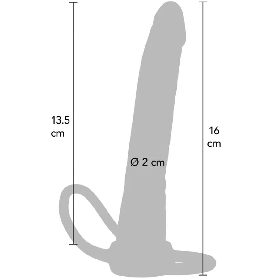 GET REAL - DUPLA CONFUSÃO - PENETRADOR ANAL DE SILICONE 16 CM - Imagem 3