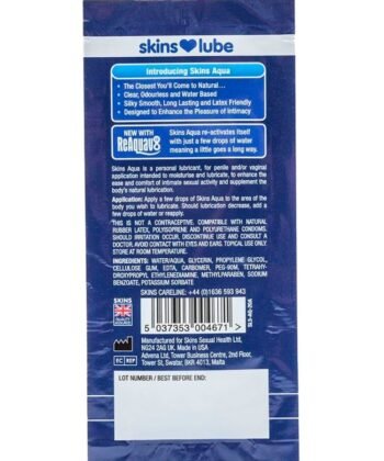 Alternative view of SKINS - AQUA LUBRIFICANTE À BASE DE ÁGUA DOSE ÚNICA 5 ML