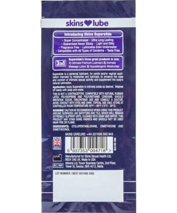 Visão alternativa de SKINS - SUPERSLIDE LUBRIFICANTE À BASE DE SILICONE, DOSE ÚNICA DE 5 ML