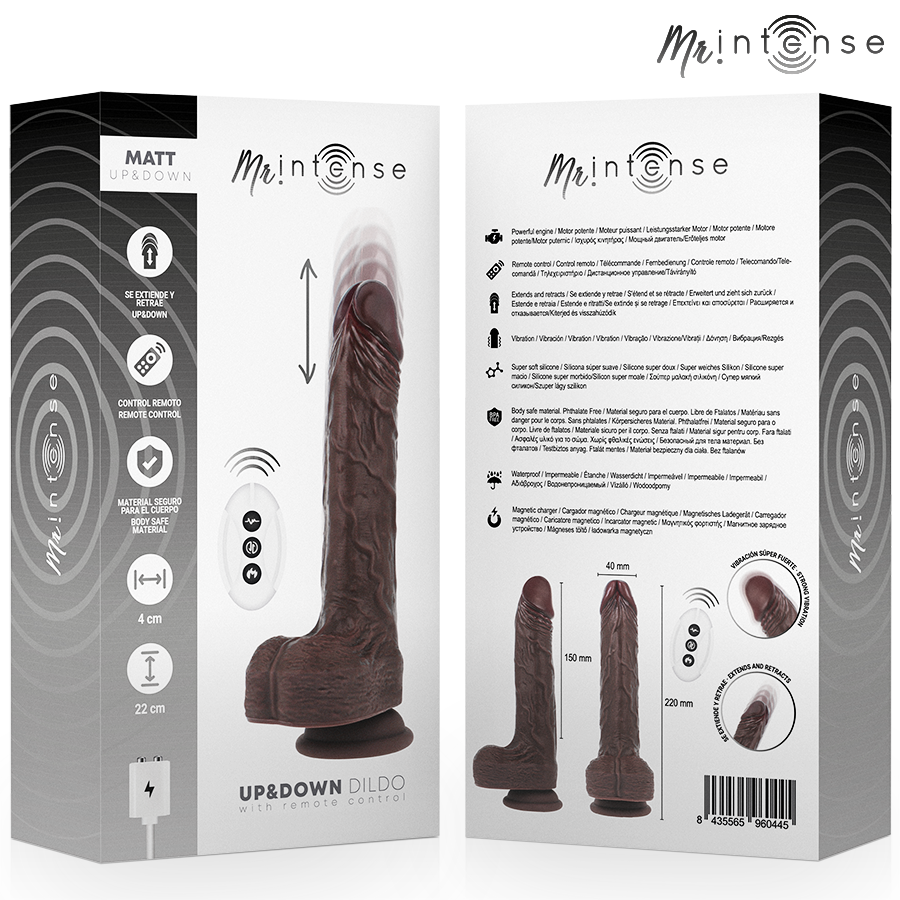 MR INTENSE - MATT REALISTA MULTIFUNCIONAL COM VIBRAÇÃO PARA CIMA E PARA BAIXO, CONTROLE REMOTO, 22 CM -O- 4 CM - Imagem 5