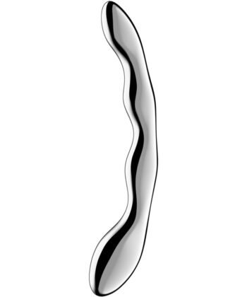 SATISFYER - COSMIC CREST 2 DILDO DE AÇO INOXIDÁVEL COM DUAS EXTREMIDADES