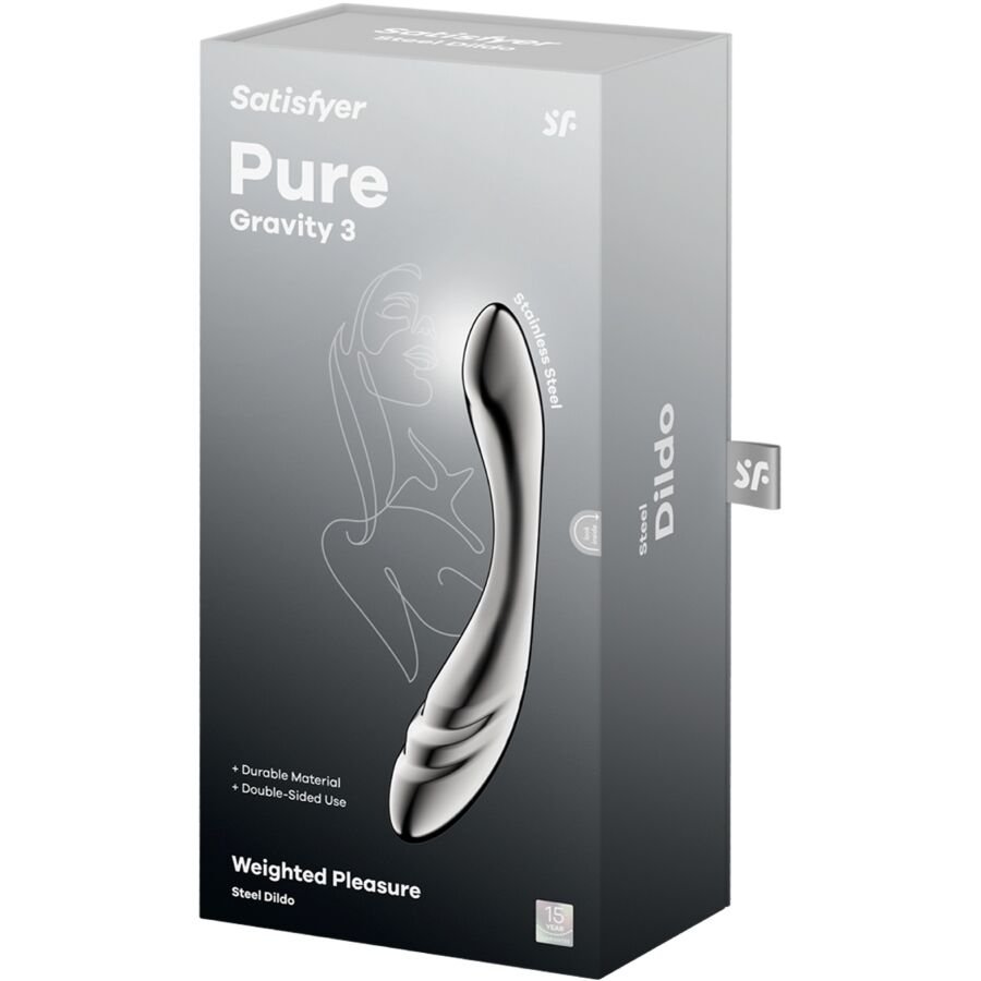 SATISFYER - PURE GRAVITY 3 DILDO DE AÇO INOXIDÁVEL COM DUAS EXTREMIDADES - Imagem 5