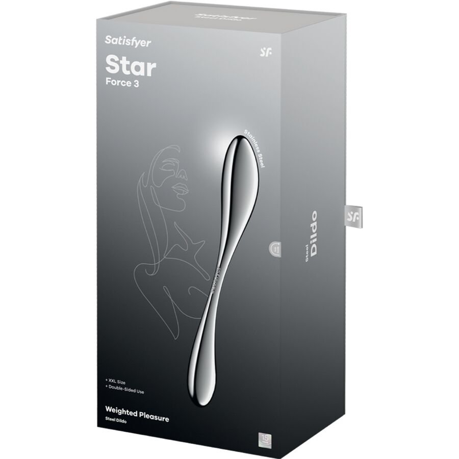 SATISFYER - STAR FORCE 3 DILDO DE AÇO INOXIDÁVEL COM DUAS EXTREMIDADES - Imagem 5