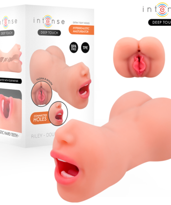 INTENSE DEEP TOUCH - MASTURBADOR RILEY COM DUPLA BOCA E VAGINA