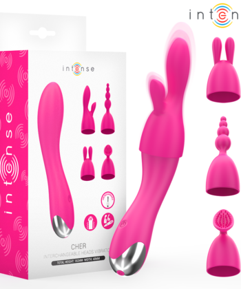 INTENSE - VIBRADOR CHER COM 20 PADRÕES E CABEÇAS INTERCAMBIÁVEIS