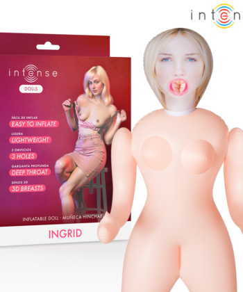 INTENSE DOLLS - INGRID BONECA INFLÁVEL COM TRÊS ORIFÍCIOS