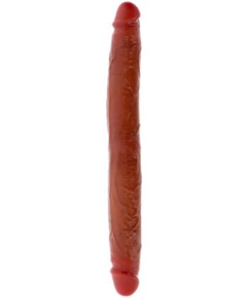 GET REAL - DILDO DE SILICONE DE DUAS PONTAS CARAMELO 35 CM