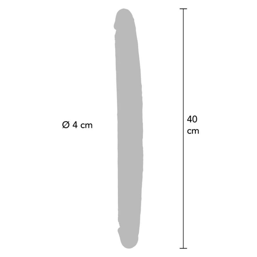 GET REAL - DILDO DE SILICONE DE DUAS PONTAS CARAMELO 40 CM - Image 3