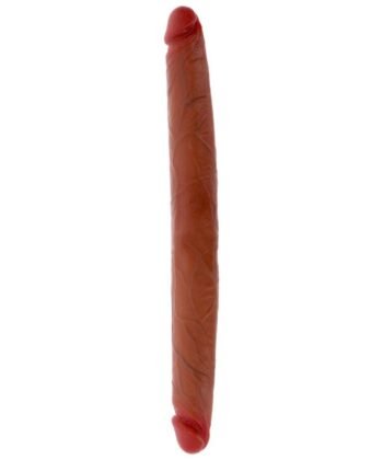 GET REAL - DILDO DE SILICONE DE DUAS PONTAS CARAMELO 40 CM