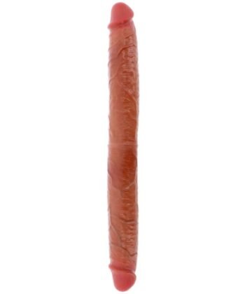 GET REAL - DILDO DE SILICONE DE DUAS PONTAS CARAMELO 46 CM