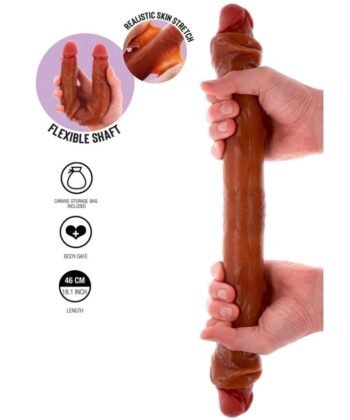 Alternative view of GET REAL - DILDO DE SILICONE DE DUAS PONTAS CARAMELO 46 CM