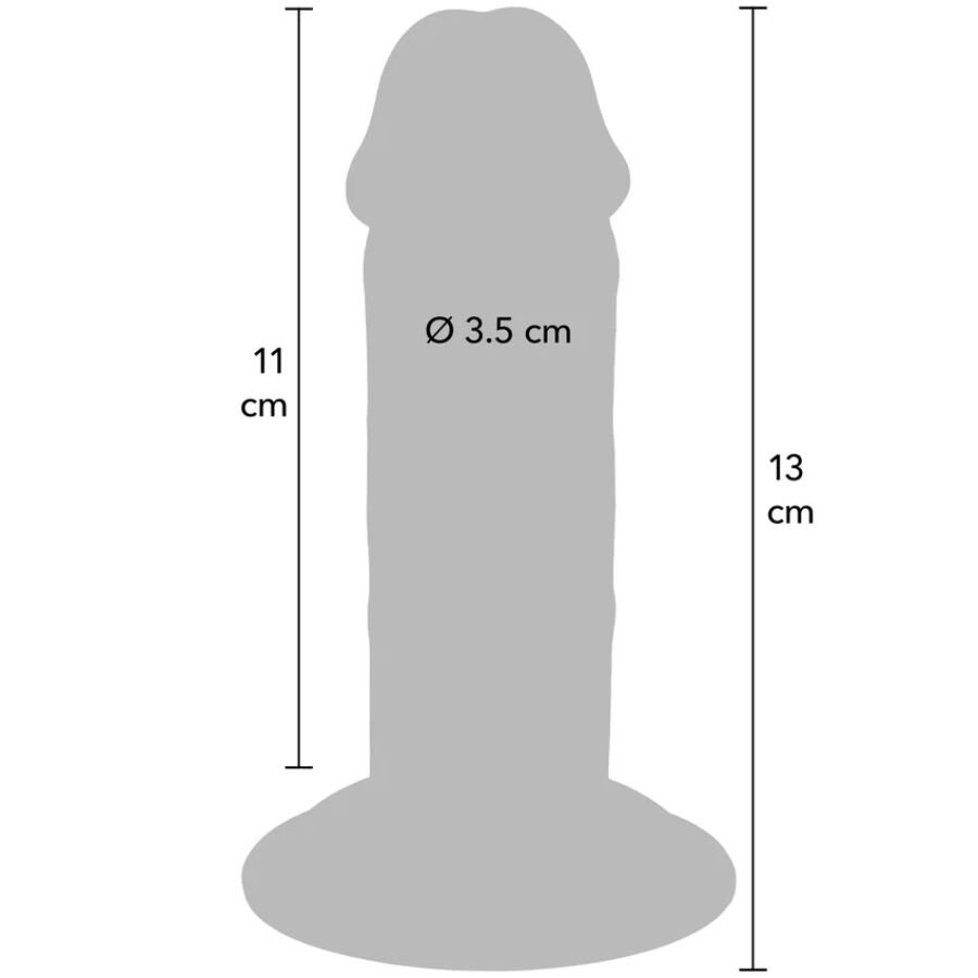 GET REAL - PÊNIS DE TPE DELUXE DE DUPLA DENSIDADE E ESPESSURA, 13 CM - Imagem 3
