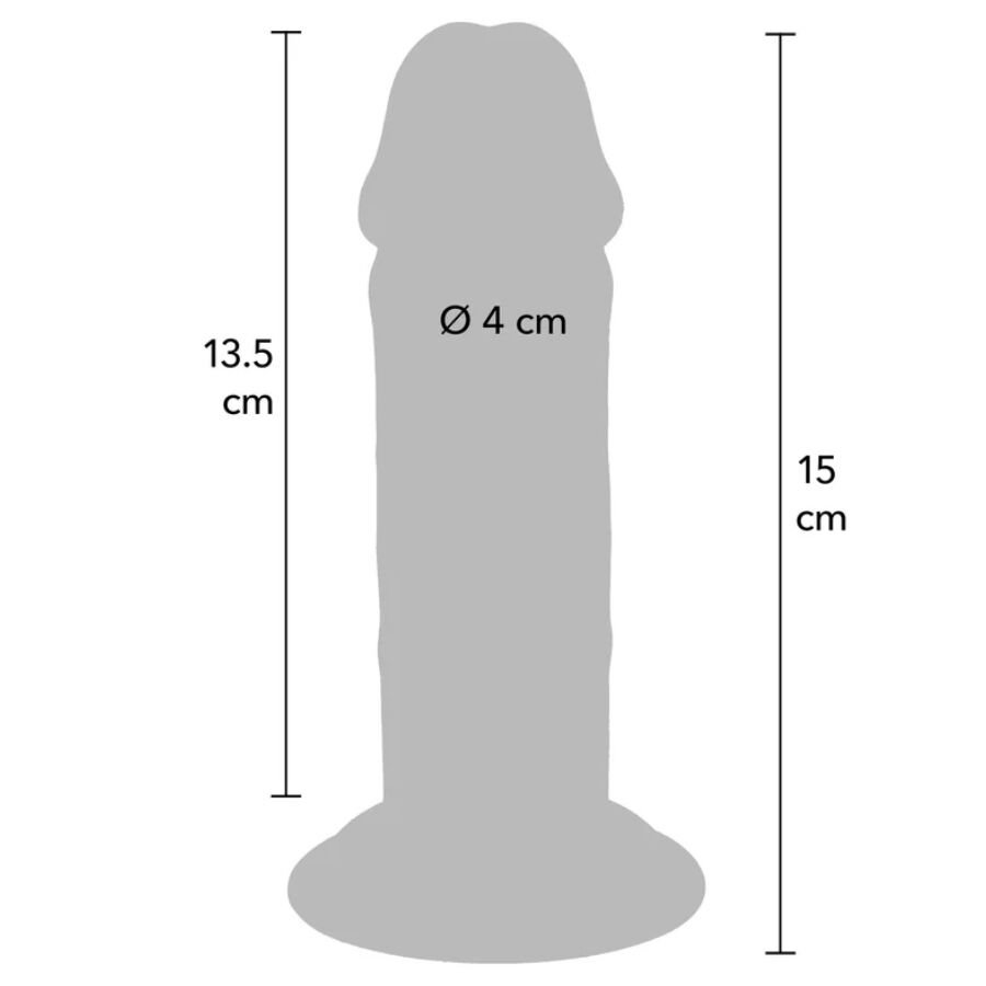 GET REAL - PÊNIS DE TPE DELUXE DE DUPLA DENSIDADE E ESPESSURA, 15 CM - Imagem 4