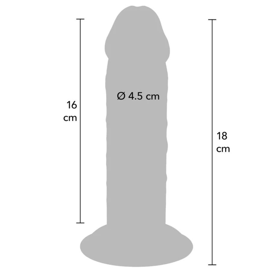 GET REAL - PÊNIS DE TPE DELUXE DE DUPLA DENSIDADE E ESPESSURA, 18 CM - Imagem 4