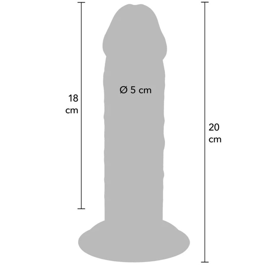 GET REAL - PÊNIS DE TPE DELUXE DE DUPLA DENSIDADE E ESPESSURA, 20 CM - Imagem 4