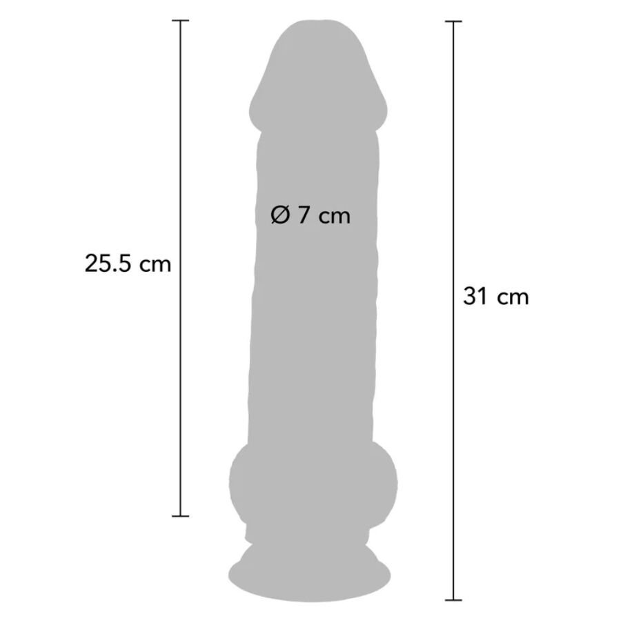 GET REAL - PÊNIS REALISTA DE LUXO COM TESTÍCULOS EXTRA GROSSO DE 31 CM - Image 3