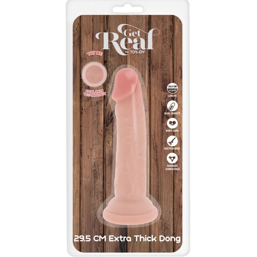 GET REAL - PÊNIS DE TPE DELUXE DE DUPLA DENSIDADE E ESPESSURA, 29,5 CM - Image 3