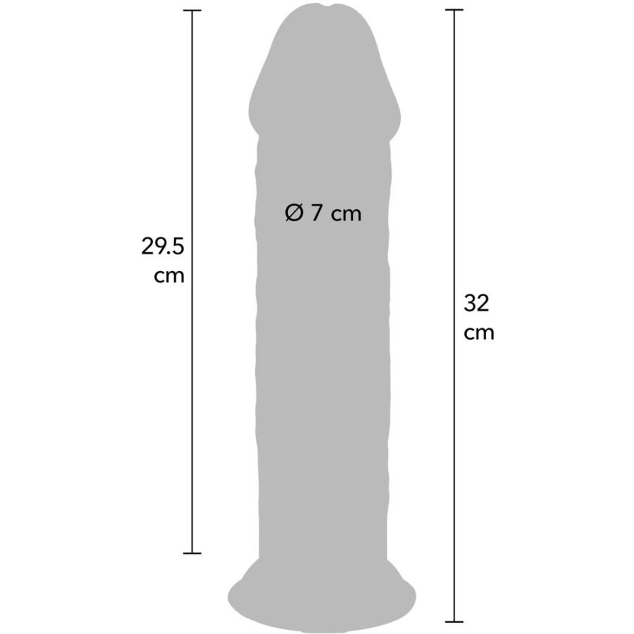GET REAL - PÊNIS DE TPE DELUXE DE DUPLA DENSIDADE E ESPESSURA 32 CM - Image 3