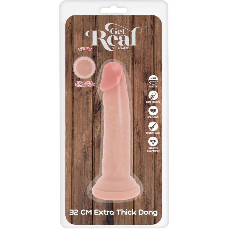 GET REAL - PÊNIS DE TPE DELUXE DE DUPLA DENSIDADE E ESPESSURA 32 CM - Image 5
