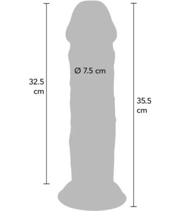 Alternative view of GET REAL - PÊNIS DE TPE DELUXE DE DUPLA DENSIDADE E ESPESSURA, 35,5 CM